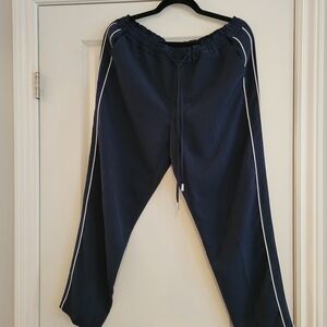 Tommy Hilfiger Women's Dark Blue Joggers with White Trim